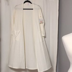 XS cream ribbed LuLaRoe Sarah